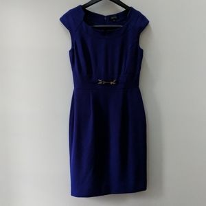 Dark plum Tahari ASL shift with cap sleeves